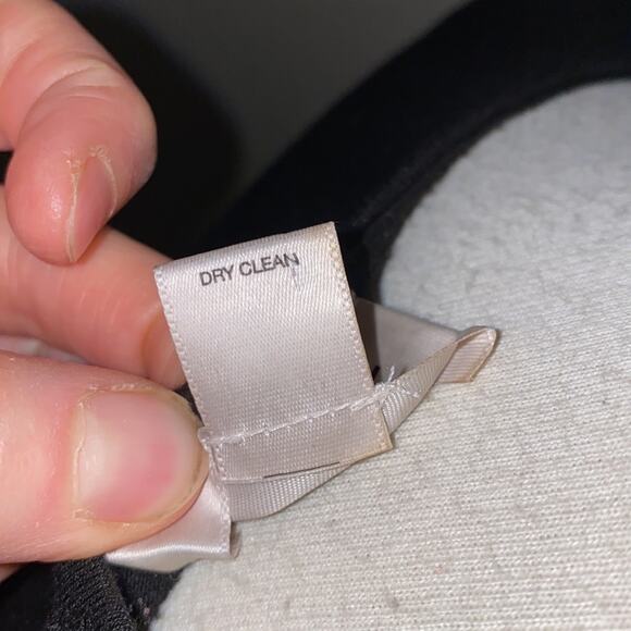 LOFT Black Midi Dress Pleated Skirt w/ Belt Sz 2 Polyester Stretch V-neck - Picture 8 of 13